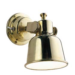 Brass reading light