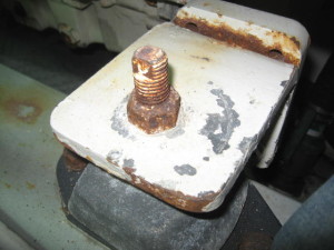 Rusted Engine Mounting Tabs need service